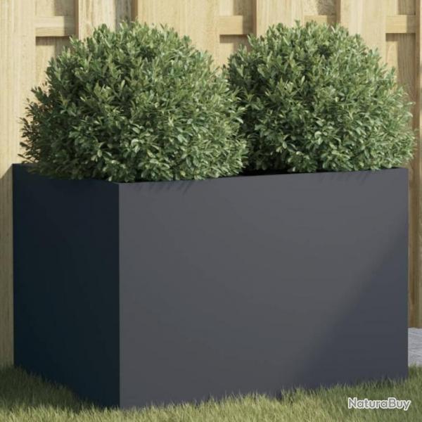 Jardinire anthracite 62x47x46 cm acier lamin  froid