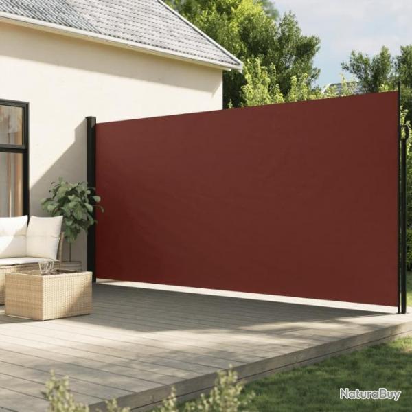 Auvent latral rtractable marron 220x600 cm