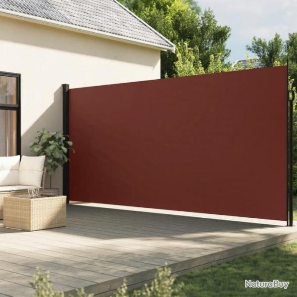 Auvent latral rtractable marron 200x600 cm