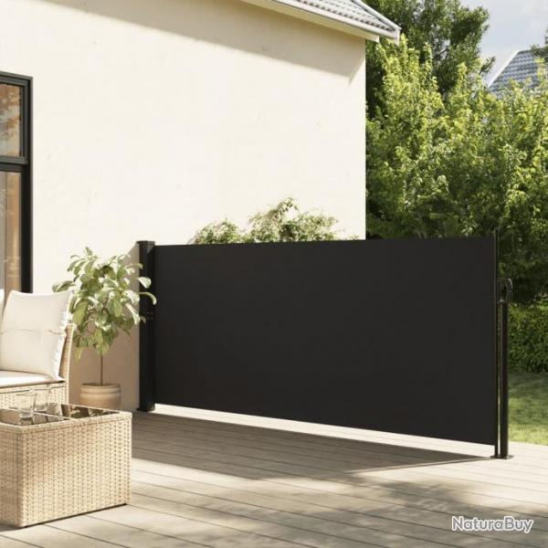 Auvent latral rtractable noir 140x600 cm