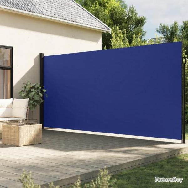 Auvent latral rtractable bleu 200x600 cm