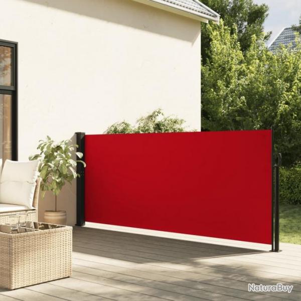 Auvent latral rtractable rouge 100x500 cm