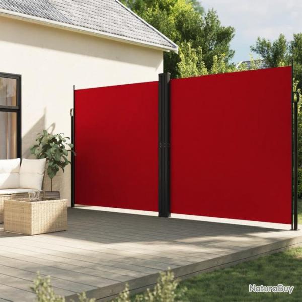 Auvent latral rtractable rouge 200x1000 cm