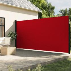 Auvent latéral rétractable rouge 220x500 cm