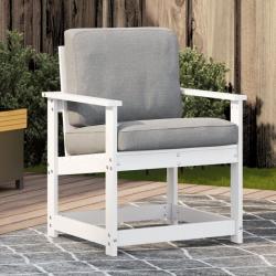 Chaise de jardin blanc 62x56x77 cm bois de pin massif