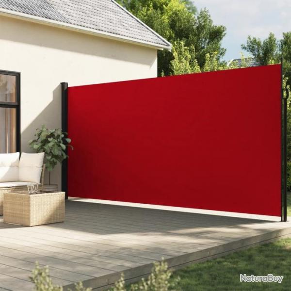 Auvent latral rtractable rouge 200x600 cm