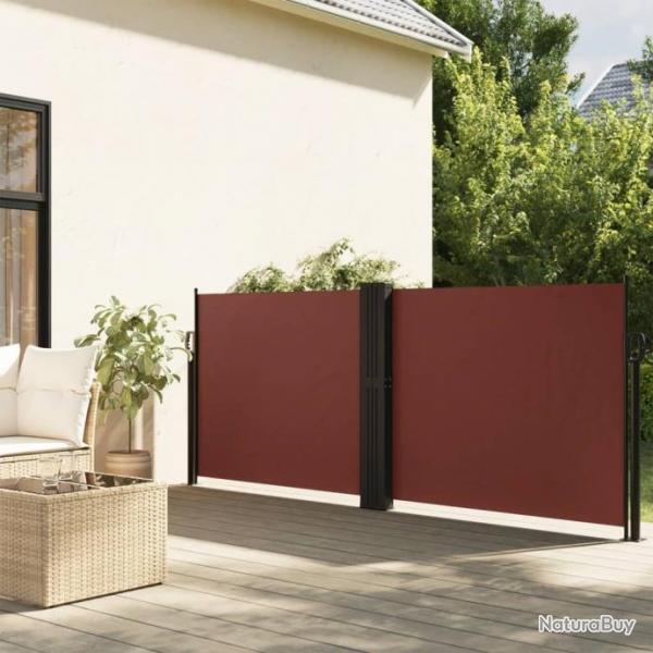 Auvent latral rtractable marron 120x600 cm