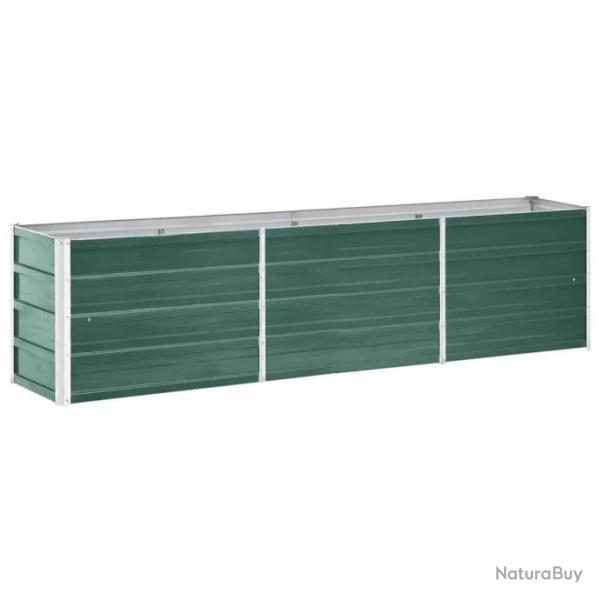 Lit surlev de jardin Acier galvanis 240x40x45 cm Vert