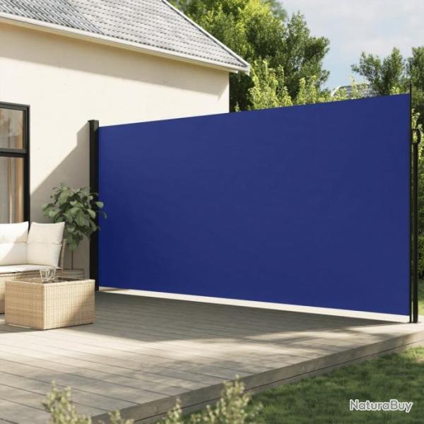 Auvent latral rtractable bleu 220x500 cm