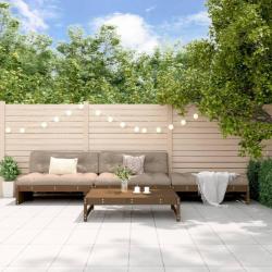 Salon de jardin 4 pcs marron miel bois de pin massif