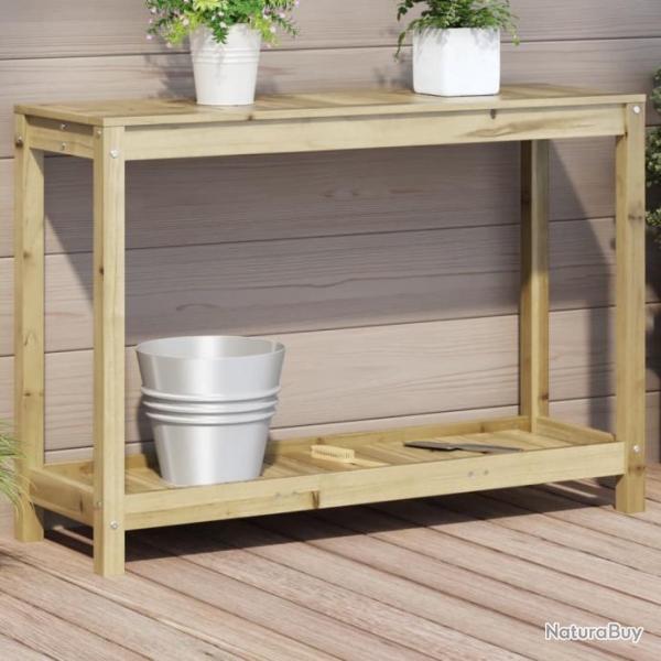 Table de rempotage avec tagre 108x35x75 cm bois pin imprgn