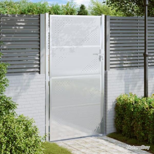 Portail de jardin 100x200 cm acier inoxydable