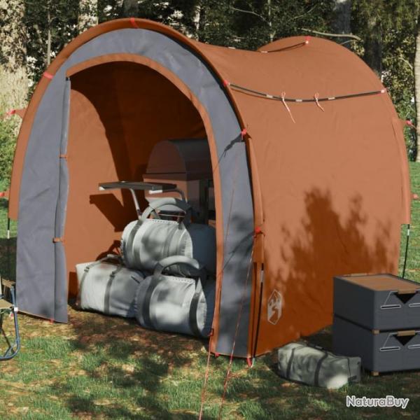 Tente de rangement gris et orange 204x183x178 cm 185T taffetas