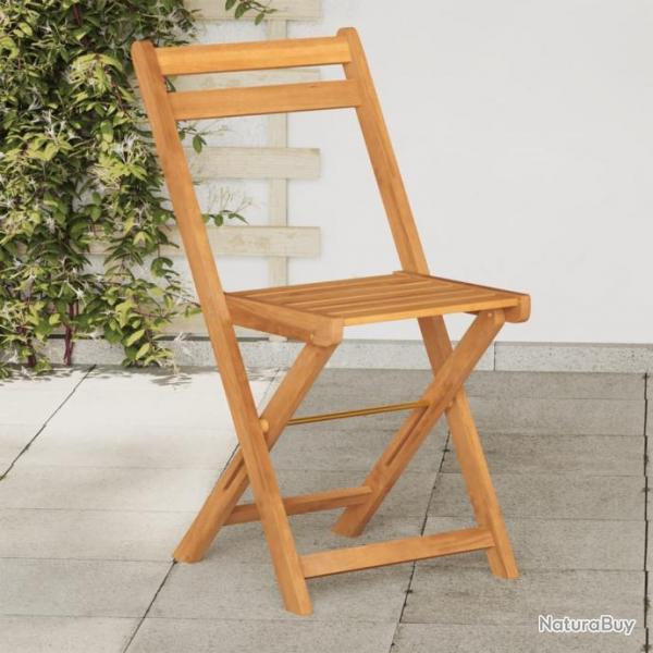 Chaises de bistrot pliantes lot de 4 bois d'acacia solide