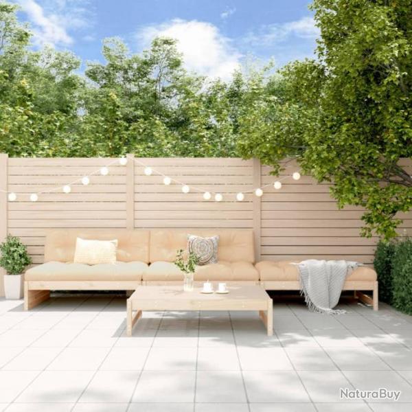 Salon de jardin 4 pcs bois massif de pin