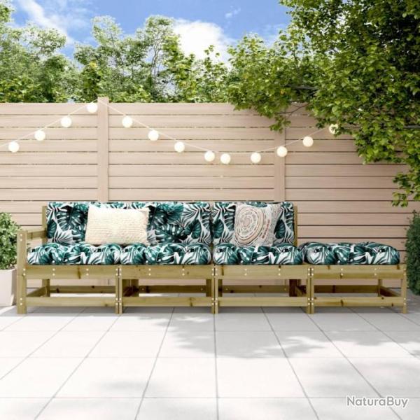 Salon de jardin 4 pcs bois de pin imprgn