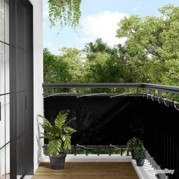 cran de balcon noir 75x800 cm 100% polyester oxford