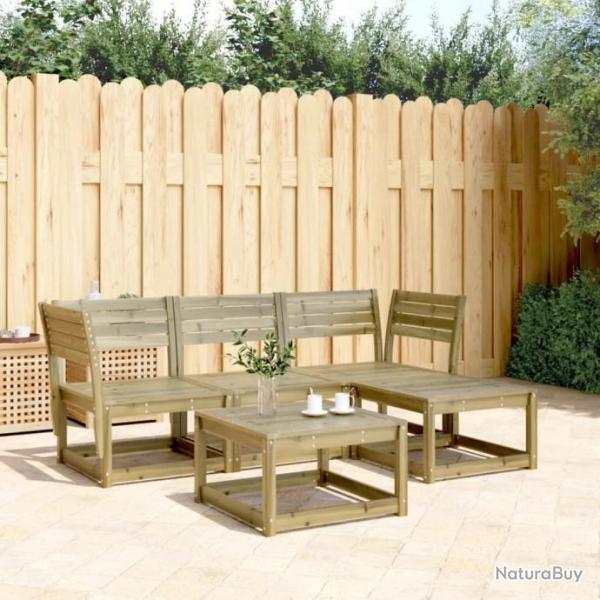 Salon de jardin 4 pcs bois de pin imprgn