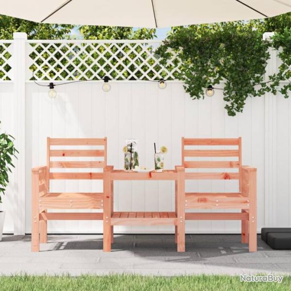 Banc de jardin avec table 2 places bois massif de douglas