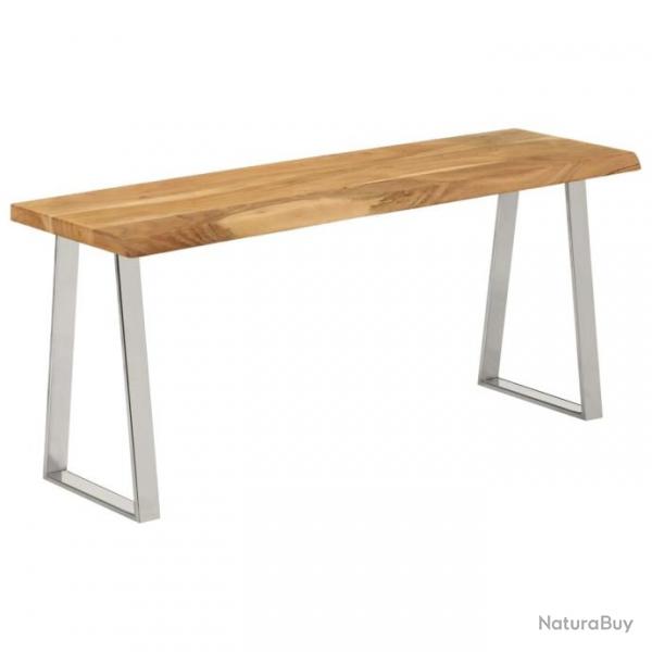 Banc avec bord vivant 105 cm bois d'acacia massif