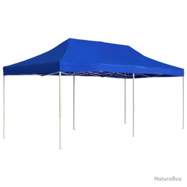 Tente de rception pliable Aluminium 6 x 3 m Bleu