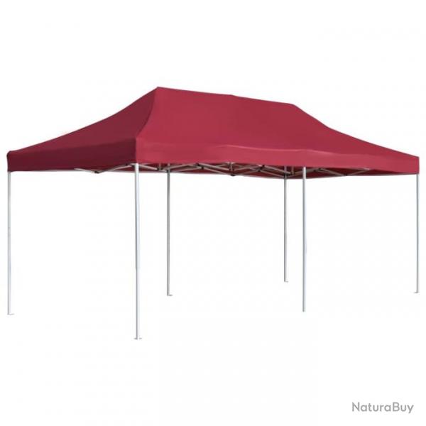 Tente de rception pliable Aluminium 6x3 m Bordeaux