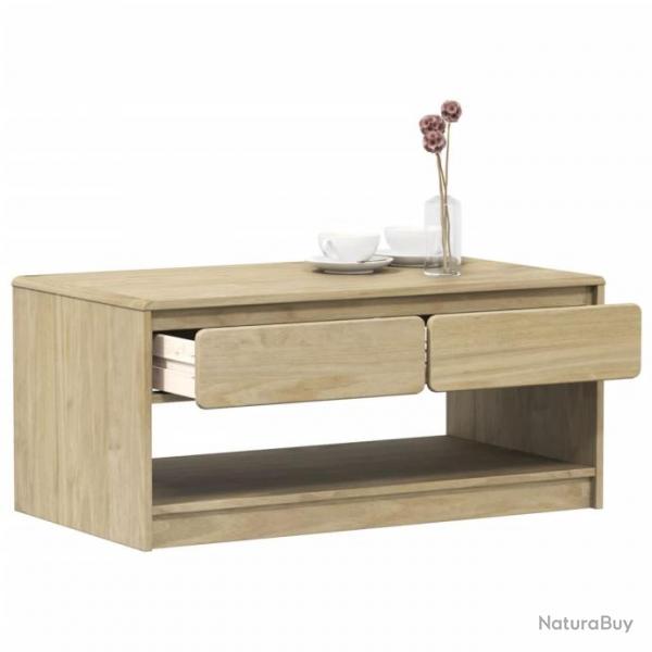 Table basse SAUDA chne 99x55x45 cm bois de pin massif