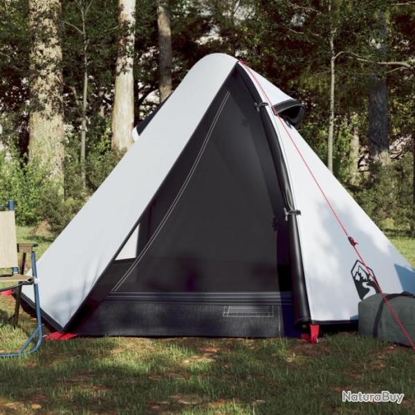 Tente de camping 2 personnes blanc tissu occultant impermable