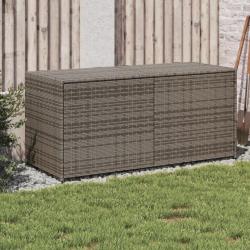 Boîte de rangement de jardin gris 283L résine tressée