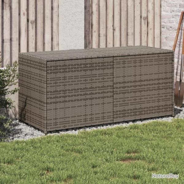 Bote de rangement de jardin gris 283L rsine tresse