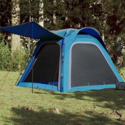 Tente de camping 4 personnes bleu libération rapide imperméable