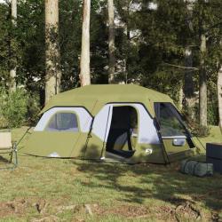 Tente de camping 9 personnes vert imperméable