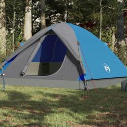 Tente de camping 3 personnes bleu imperméable