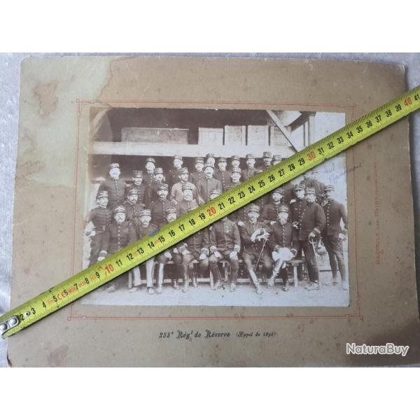 Grande photo 255 me rgiment de rserve. Appel de 1895. GROULX LES BAINS BASSES ALPES  ww1 14 18