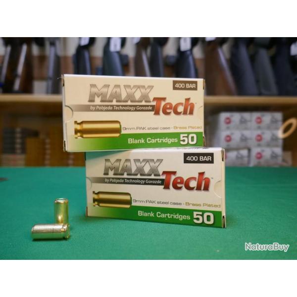 lot de 2 boites de 50 cartouches a blanc 9mm PAK