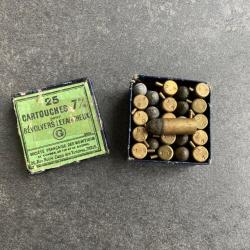 Boite de 25 cartouches 7 mm à broche de la Sociétés Française des Munitions - 1 sans réserve
