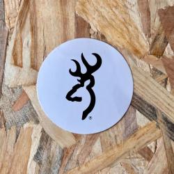 Sticker autocollant Rond Browning 7,5 cm