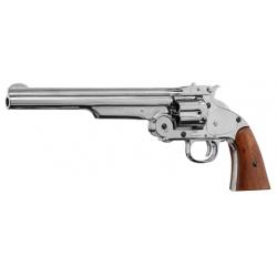 Réplique décorative Denix de Revolver Smith & Wesson 1869 nickelé S&W 1869 NQ