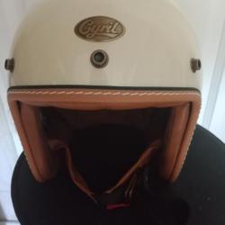 Casque neuf vintage vespa/scooter avec ses lunettes