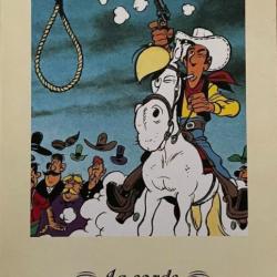 LUCKY LUKE  et Jolly Jumper WESTERN cow boy légende la corde du pendu ex libris de MORRIS