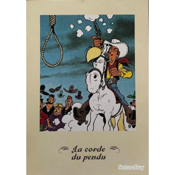 LUCKY LUKE  et Jolly Jumper WESTERN cow boy lgende la corde du pendu ex libris de MORRIS