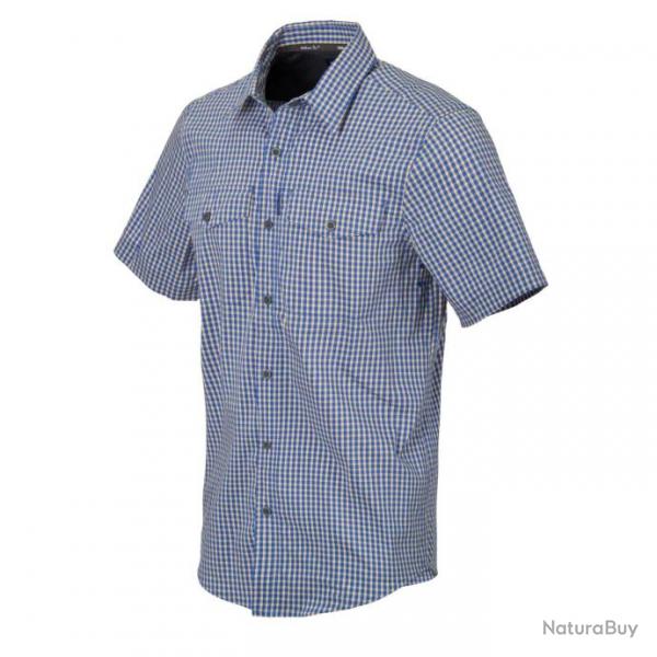 chemise  manches courtes  port dissimul RoyalBlueCheckered