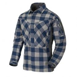 chemise en flanelle mbdu® SlateBlueCheckered