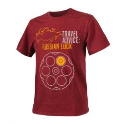 t-shirt (conseils de voyage : chance russe) MelangeRed Medium