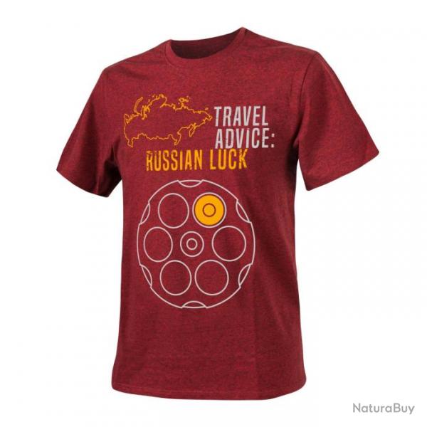 t-shirt (conseils de voyage : chance russe) MelangeRed Medium