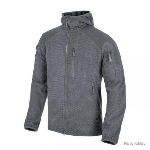 veste  capuche alpha polaire quadrille ShadowGrey