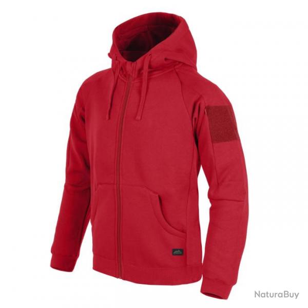 sweat  capuche tactique urbain lite (fullzip) S Red