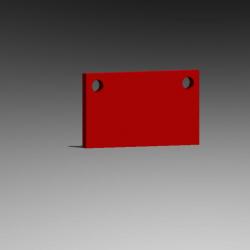 Gong Rectangle Rouge Ramor 500 - 9,20 mm L120 mm x L200 mm