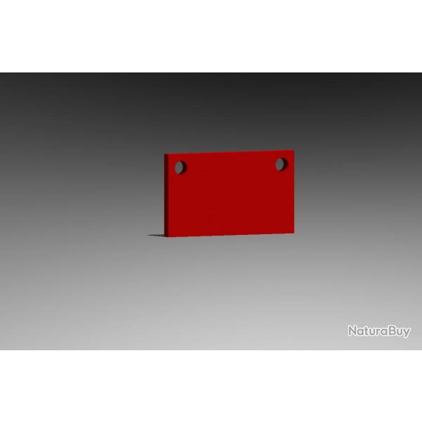 Gong Rectangle Rouge Hardox 500 - 12 mm L120 mm x L200 mm