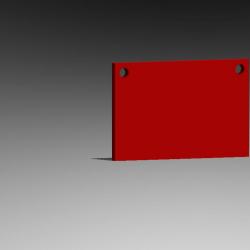 Gong Rectangle Rouge Ramor 500 - 9,20 mm L200 mm x L300 mm